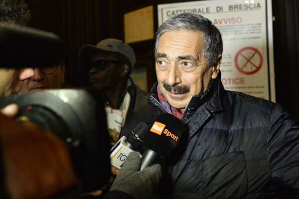 Foto Richard Morgano – LaPresse
01 Febbraio 2018 –  Brescia (Italia)
Sport Calcio 
Funerale di Azeglio Vicini
Nella foto: Marino Bartoletti

Photo Richard Morgano – LaPresse
01 February 2018 – Brescia (Italy)
Sport Football
Funeral of Azeglio Vicini
In the pic: Marino Bartoletti
