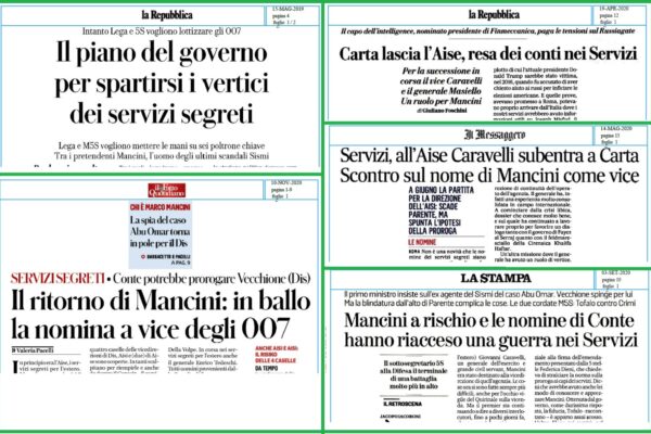 Conte voleva Mancini a capo dei servizi, Report si occupi di lui