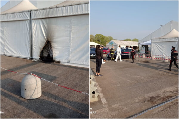 Attentato al centro vaccinale di Brescia, arrestati due no-vax: volevano “distruggere nemico con paura”