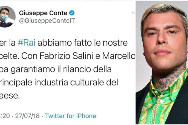 “Che brutta la Rai lottizzata”, Conte prova a sfruttare il caso Fedez a suo vantaggio ma fa autogol