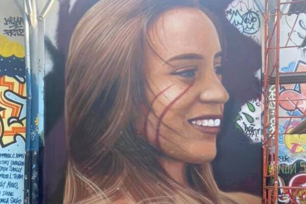 Murales per Luana D’Orazio a Roma (Facebook Jorit Agoch)