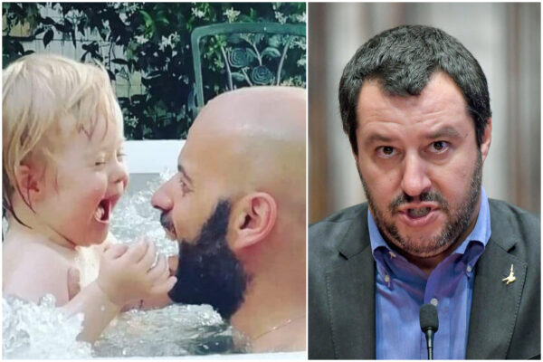 Coppie omosessuali, Luca Trapanese chiama Salvini: “Io e Alba felici di averti ospite a casa nostra”