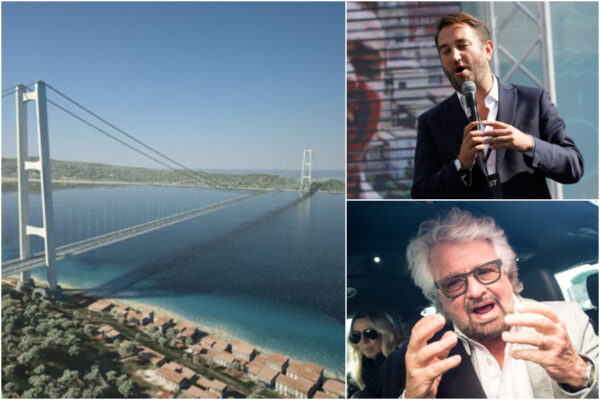 Ponte sullo Stretto, ennesima giravolta grillina: “segnerà la ripartenza”, ma Grillo parlava di “presa per il cu..”