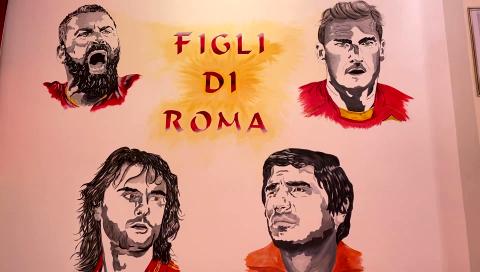 Il murales inaugurato al Roma club Testaccio