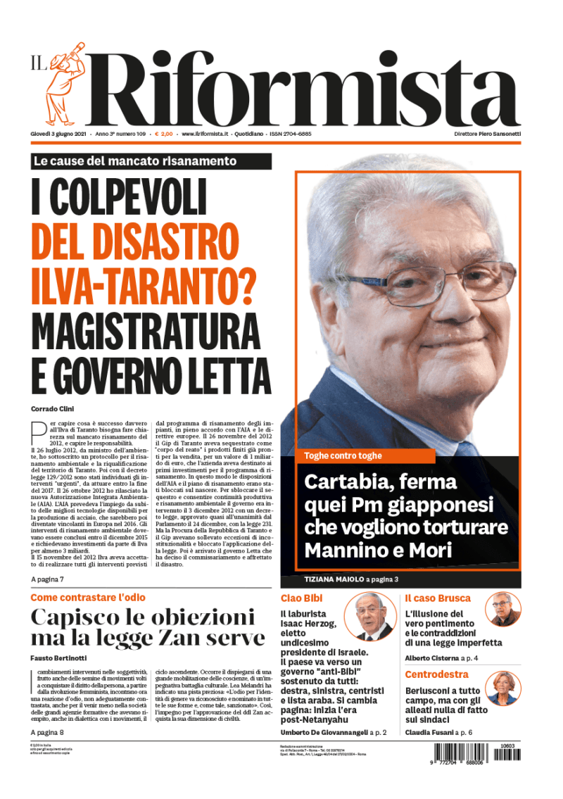 Quotidiano del 3 giugno 2021