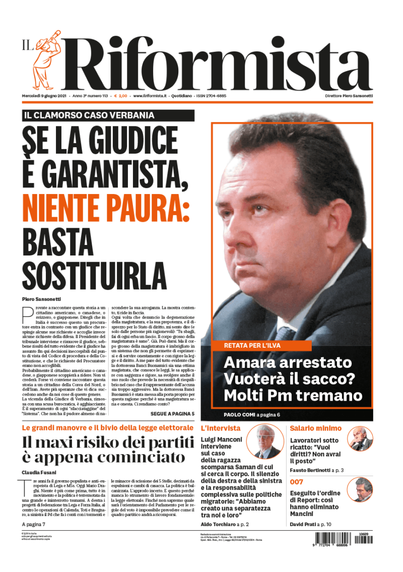 Quotidiano del 9 giugno 2021