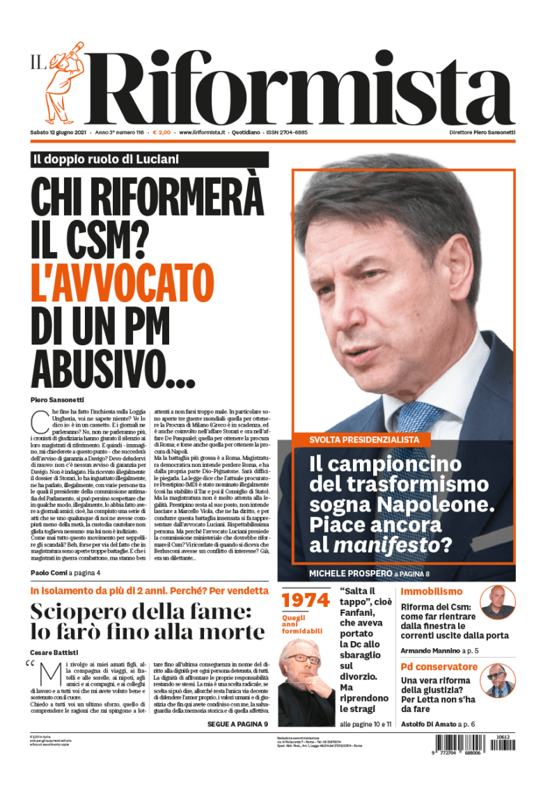 Quotidiano del 12 giugno 2021