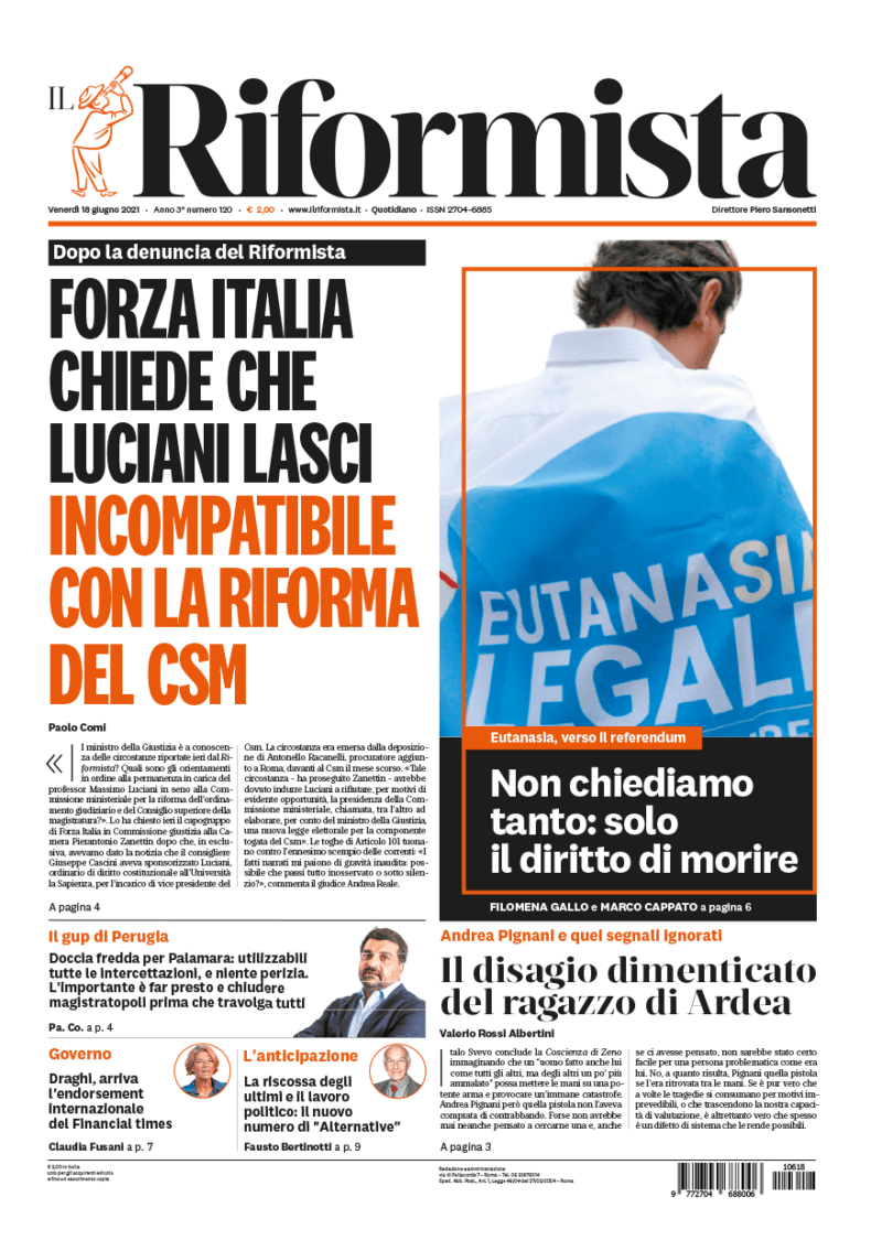 Quotidiano del 18 giugno 2021