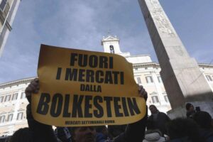 Elezioni Roma, Michetti alza il tiro: “Per il commercio dico no alla Bolkestein”