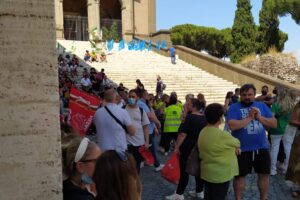 Roma Multiservizi, la protesta in Campidoglio