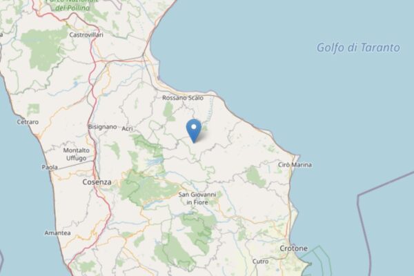 Forte terremoto in Calabria, sisma di magnitudo 3.4 fa ‘tremare’ la provincia di Cosenza
