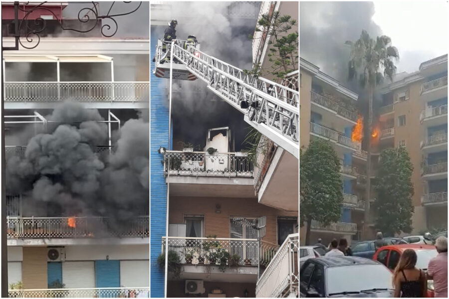 Spaventoso incendio ai Colli Aminei, fiamme in un appartamento: bimbo intossicato in ospedale