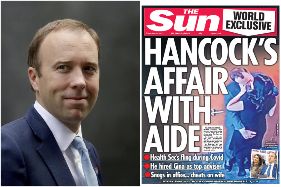 Matt Hancock si dimette: il bacio con l’amante fatale per l’ex ministro della Salute inglese