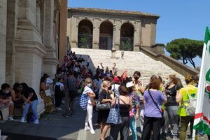Roma Multiservizi, la protesta in Campidoglio
