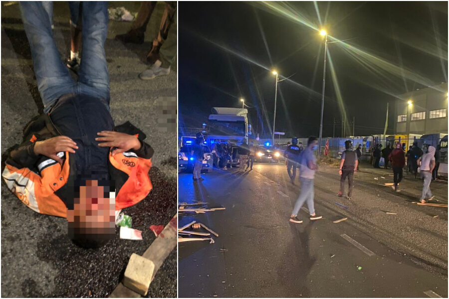 Guerriglia durante presidio di lavoratori a Tavazzano, operaio grave: “Aggrediti con bastoni e taser”