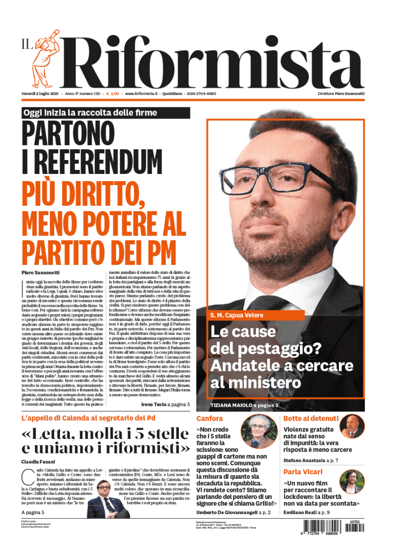 Quotidiano del 2 luglio 2021
