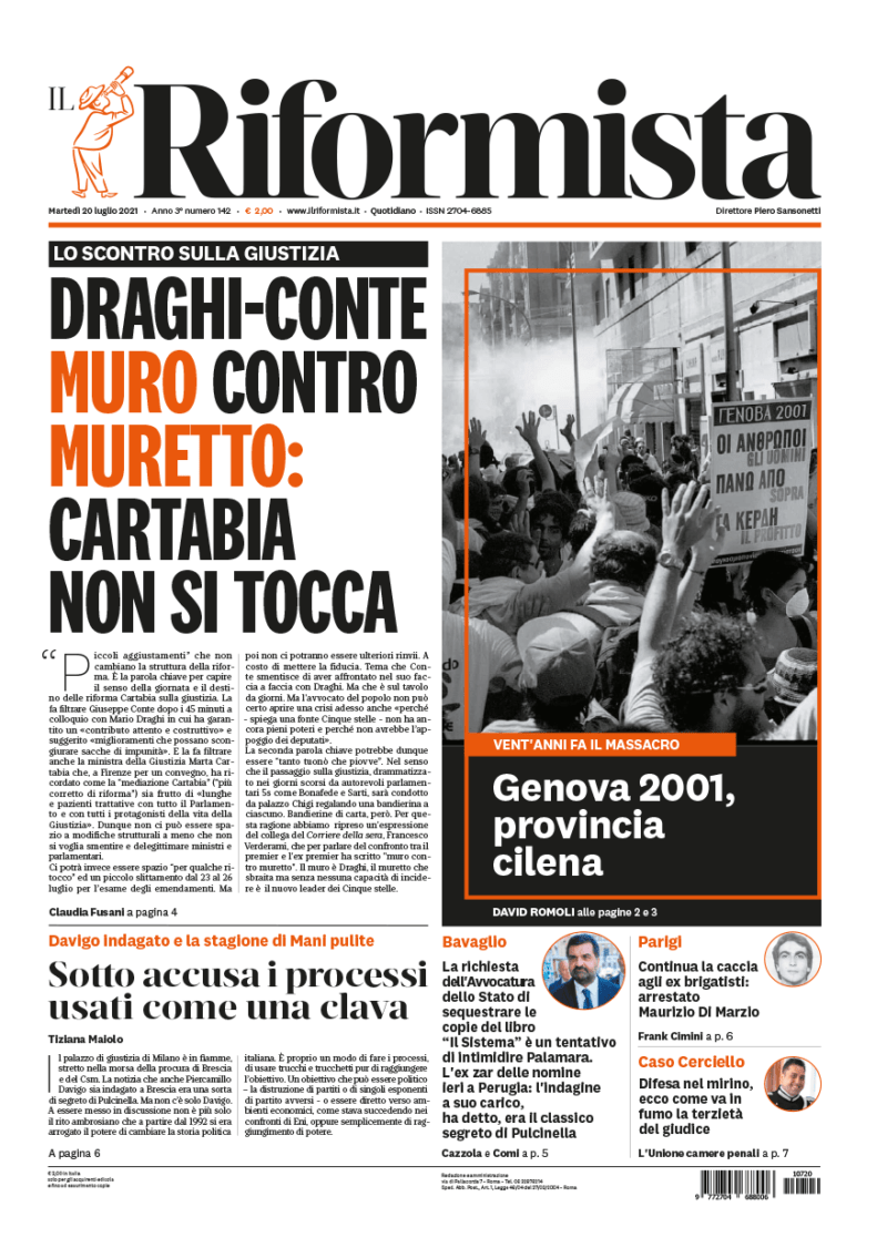 Quotidiano del 20 luglio 2021