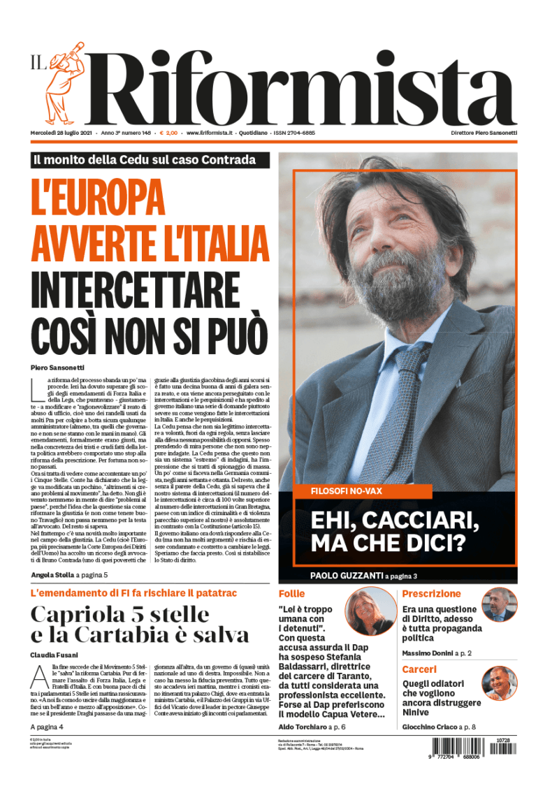 Quotidiano del 28 luglio 2021