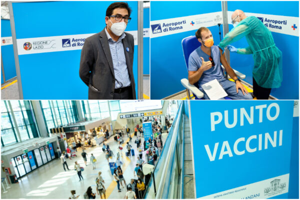 Covid Lazio: contagi in calo. D’Amato: “Fate attenzione” Vax & Go a Fiumicino