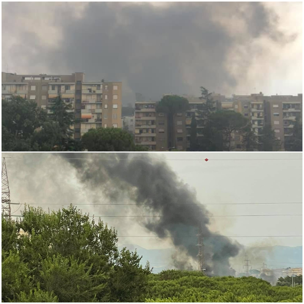 Domenica di maxi incendi a Roma: case evacuate e danni