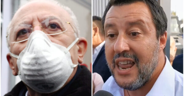 De Luca ‘ringrazia’ Salvini: “Analfabeta di ritorno, ogni volta che viene in Campania guadagno 100mila voti”
