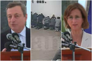 “Draghi, Draghi”, applausi per il premier nel carcere della mattanza. Appello detenuti a Cartabia: “Facci uscire”