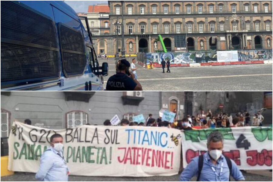 Al via il G20 a Napoli: a Palazzo Reale si discute di ambiente ed energia, in piazza partono le proteste