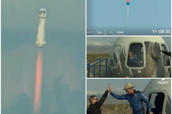 Jeff Bezos vola nello spazio, missione compiuta per Blue Origin: “Il giorno più bello di sempre”