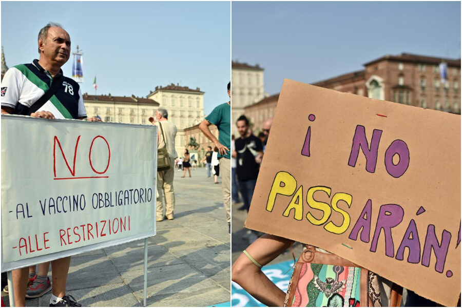 Green pass, manifestazione non autorizzata, denunciate 40 persone
