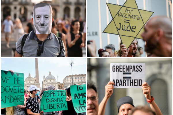 Chi sono i No Green Pass, i No-Vax in piazza contro la certificazione verde anti-covid
