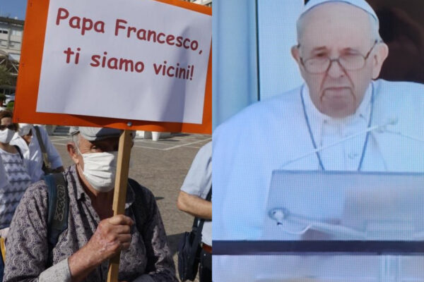 Papa Francesco saluta i fedeli dal Gemelli: “Grazie per le preghiere, il servizio sanitario gratuito è un bene prezioso” Papa Francesco saluta i fedeli dal Gemelli: “Grazie per le preghiere, il servizio sanitario gratuito è un bene prezioso”