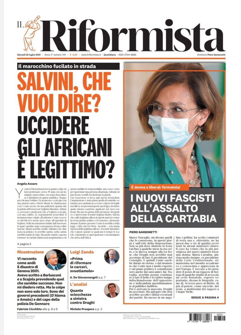 Quotidiano del 22 luglio 2021
