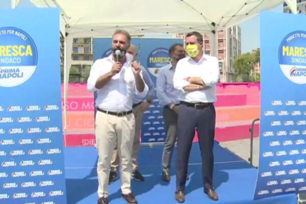 Maresca con Salvini firma per il referendum: è il “civismo di partito”