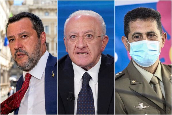 De Luca scatenato sui vaccini: “Da Figliuolo stupidaggini, Salvini è irresponsabile e lo Stato non esiste”