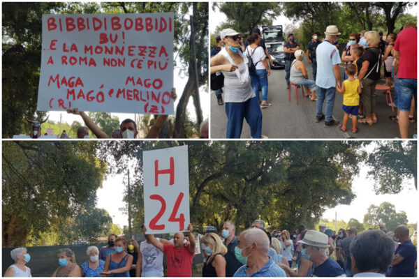 Le proteste dei cittadini (Foto Associazione Salute Ambiente Albano)