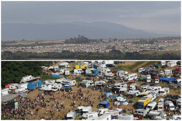 Il rave party al lago di Mezzano (Foto Facebook)