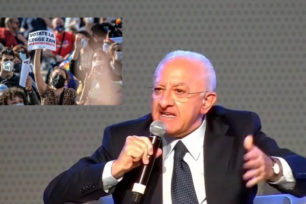 De Luca contro il Ddl Zan: “A scuola la giornata contro l’omostransfobia? Ma andate al diavolo!”