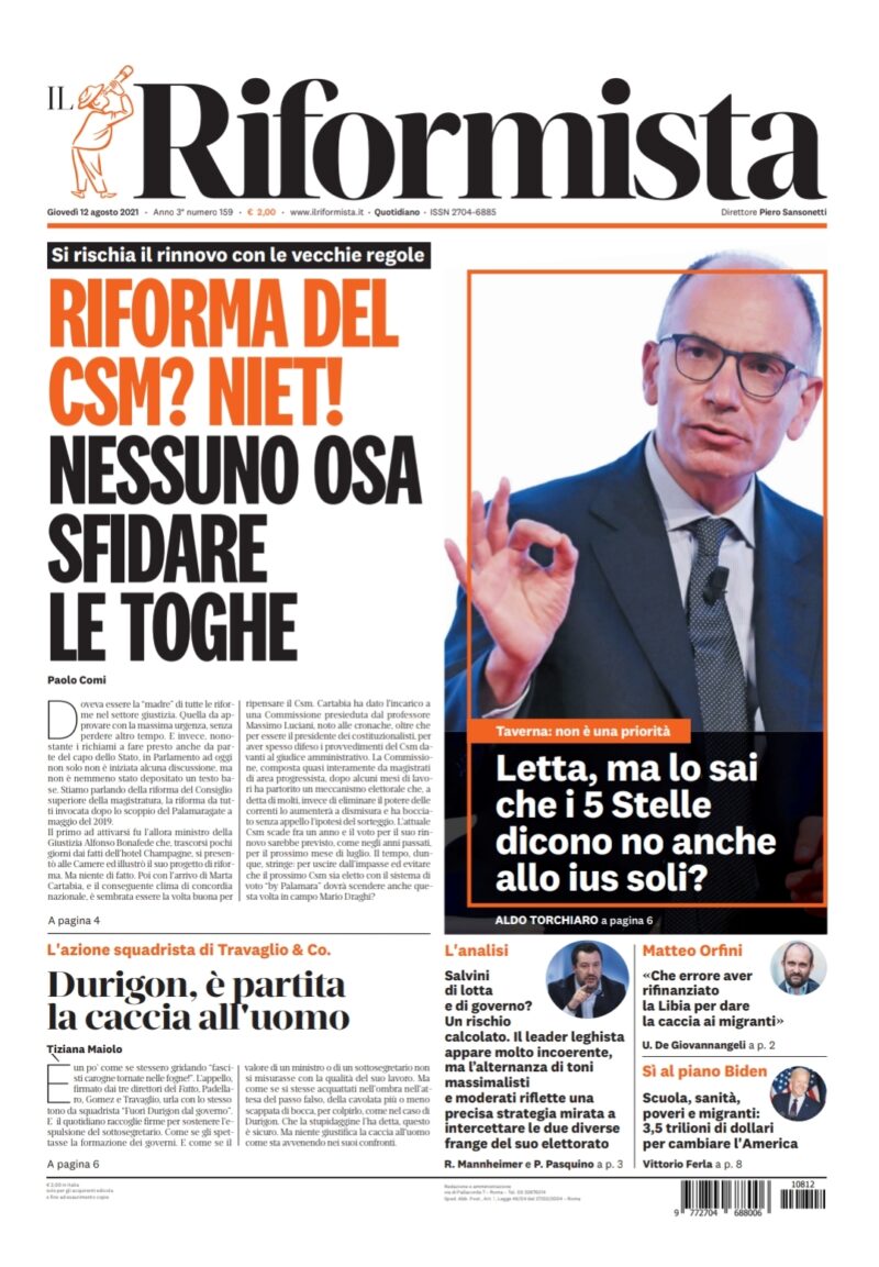 Quotidiano del 12 agosto 2021