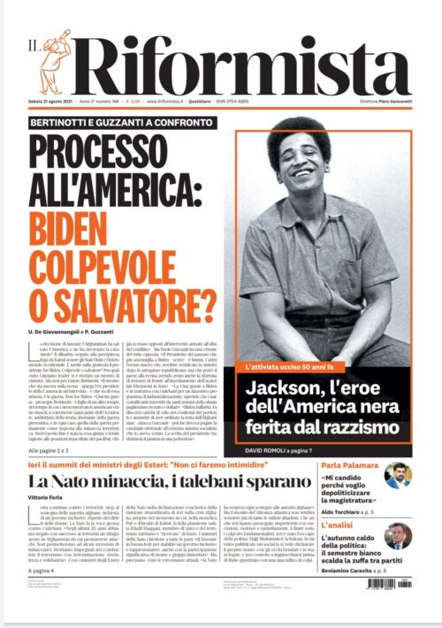 Quotidiano del 21 agosto 2021