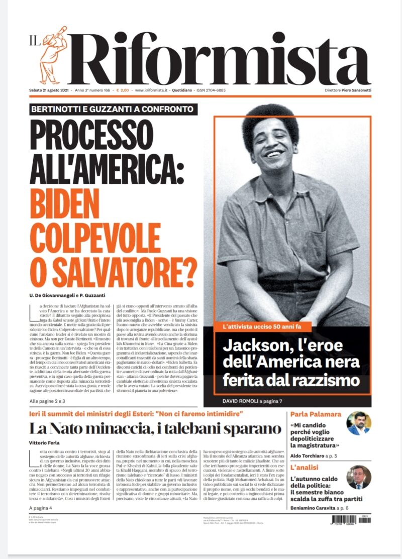 Quotidiano del 21 agosto 2021