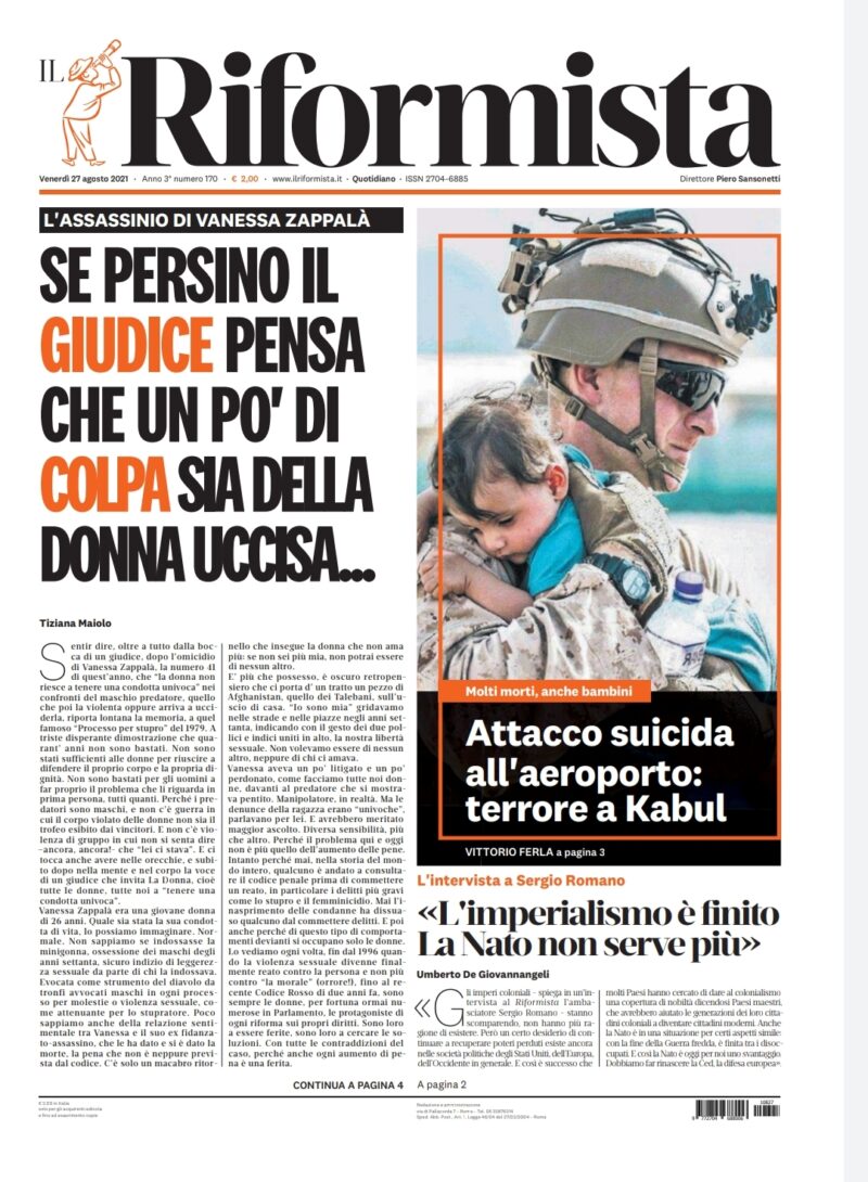Quotidiano del 27 agosto 2021