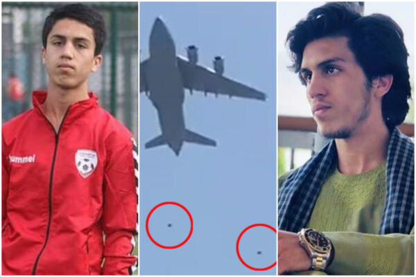 Zaki Anwari, il giovane calciatore afghano si aggrappa all’aereo e cade nel vuoto