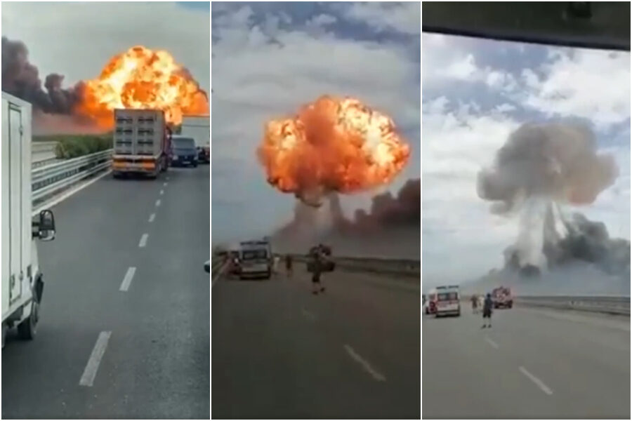 Paura e fiamme sulla Foggia Candela: esplode autocisterna carica di Gpl, un ferito 