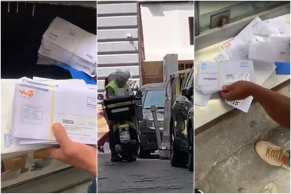 Postino getta le lettere nella spazzatura, un video lo inchioda: denunciato