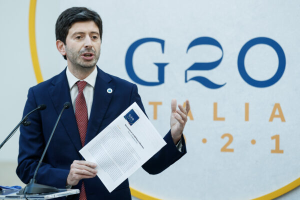 Foto Roberto Monaldo / LaPresse
06-09-2021 Roma 
Politica
Musei Capitolini – Riunione dei ministri della Salute del G20
Nella foto La conferenza stampa finale del ministro Roberto Speranza 

Photo Roberto Monaldo / LaPresse
06-09-2021 Rome (Italy)
Capitoline Museums – G20 Health Ministers’ Meeting 
In the pic Roberto Speranza
