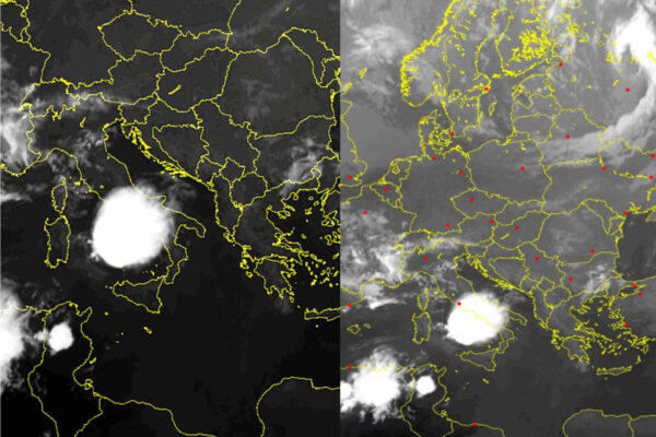 Ciclone mediterraneo colpisce la Campania, immagini satellitari impressionanti