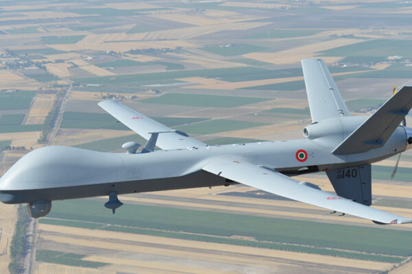 MQ-9A Predator B in volo  in dotazione al 32esimo stormo dell’Aeronautica Militare – Ministero della Difesa