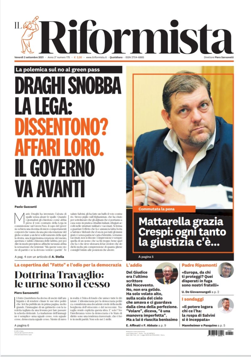 Quotidiano del 3 settembre 2021