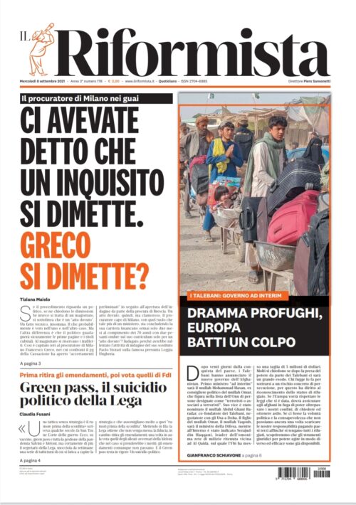 Quotidiano dell’8 settembre 2021