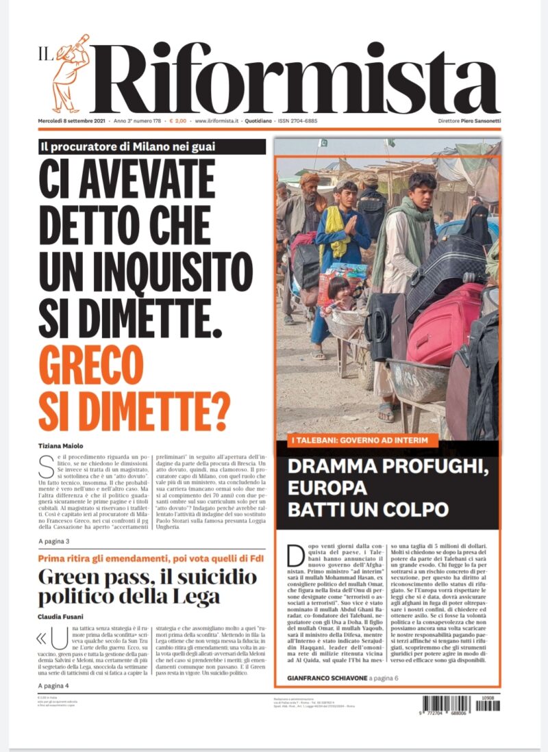 Quotidiano dell’8 settembre 2021
